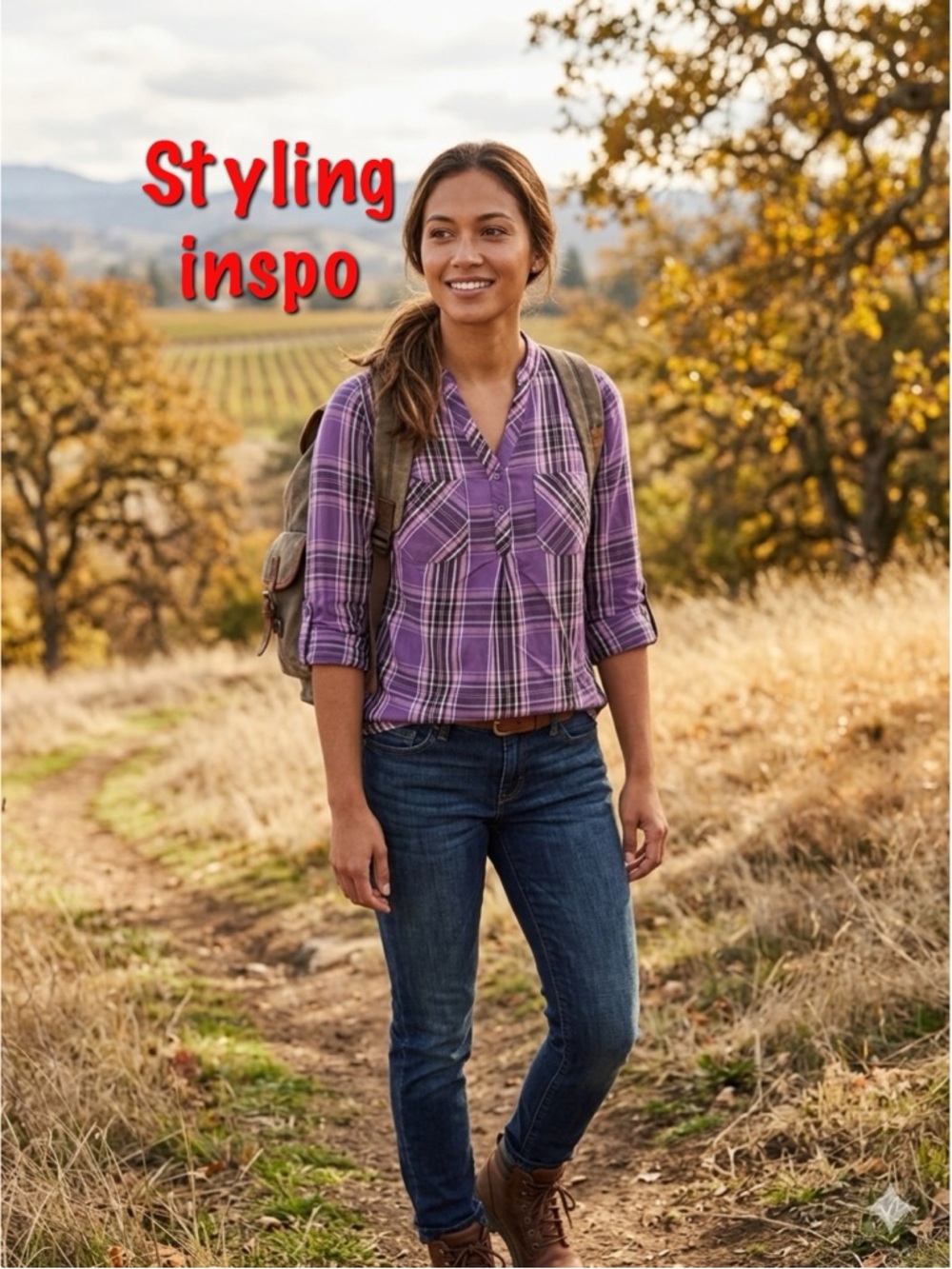 Weatherproof Vintage Long Sleeve Plaid Tunic/ Henley